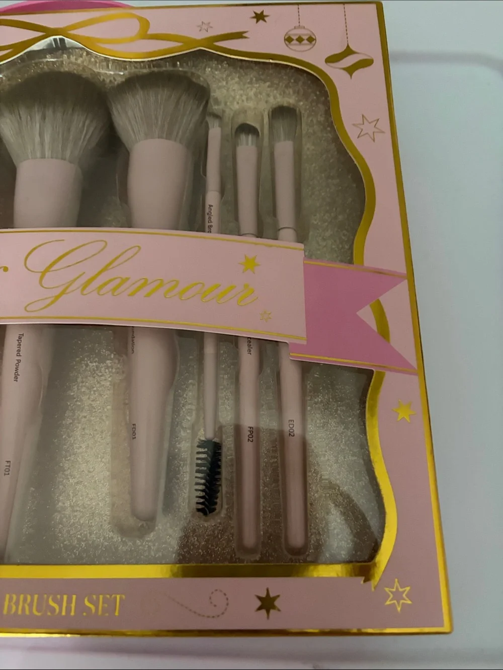 Pink Elite & Glamour Makeup Brush Set - 10 Piece